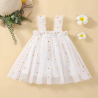 Vestido de tul en capas florales con margaritas